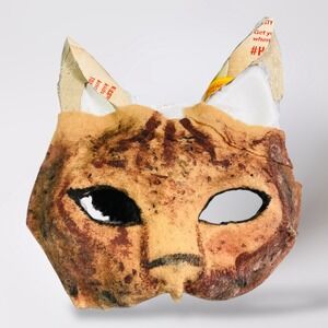 Felt Cat Therian Mask‎ Handmade Costume Cosplay Feline Halloween Party